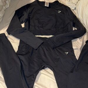 Gymshark set Black Athletic Set with Logo size L